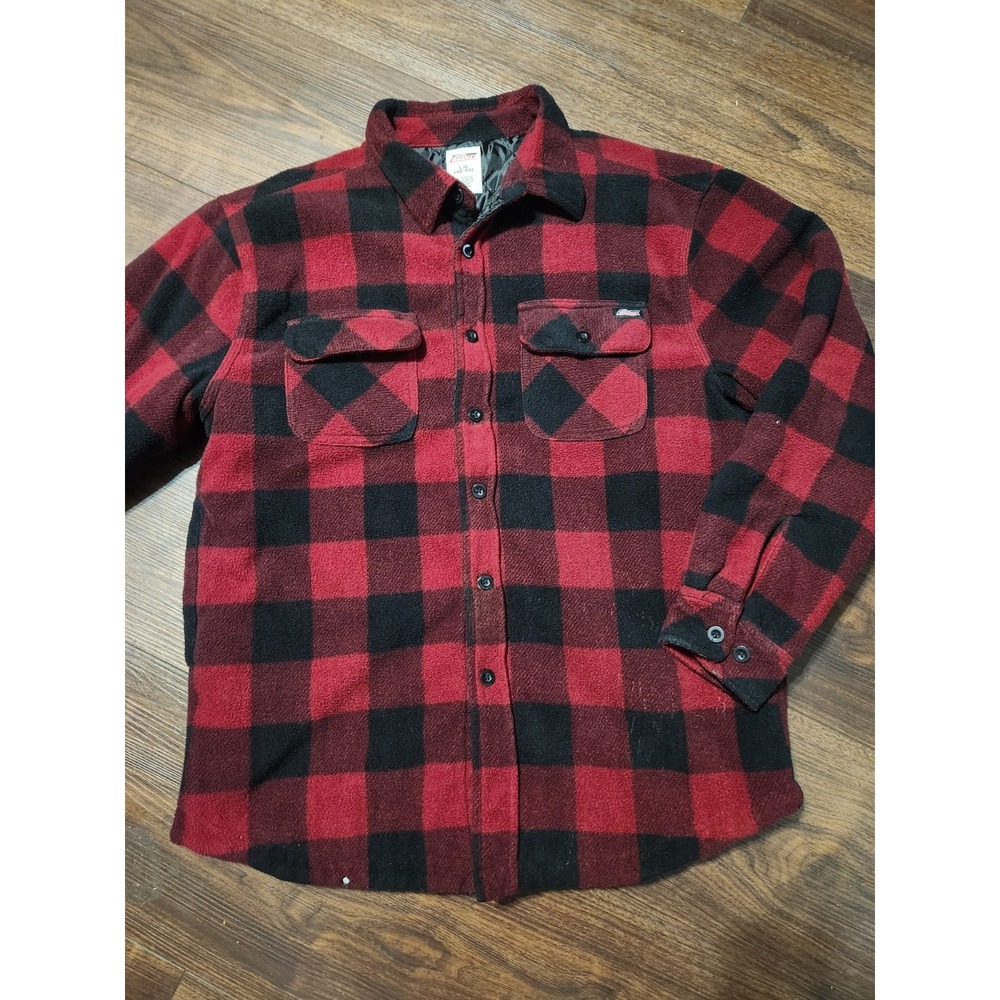 Dickies Mens Shacket LG‎ Red  Buffalo Plaid Classic Outdoor Workwear